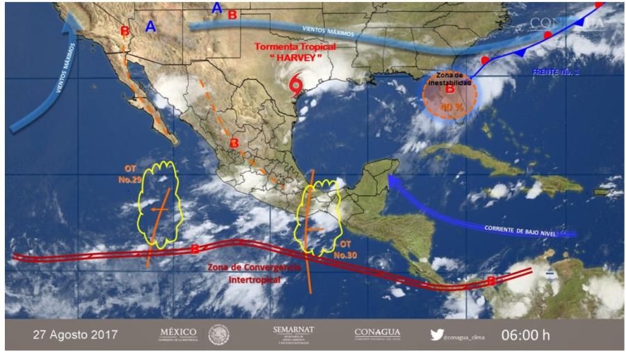 Esperan tormentas en Michoacán y Guerrero por onda tropical No. 30