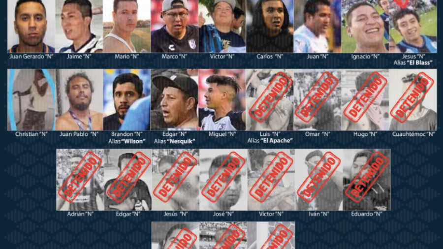 Difunde Fiscalía de Querétaro imágenes de los agresores Gallos-Atlas