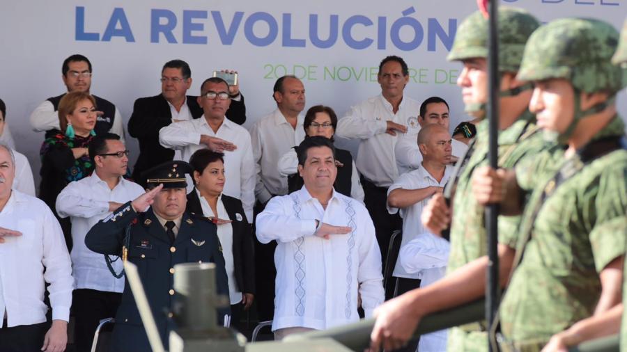 Gobernador conmemora revoluci&oacute;n mexicana con desfile