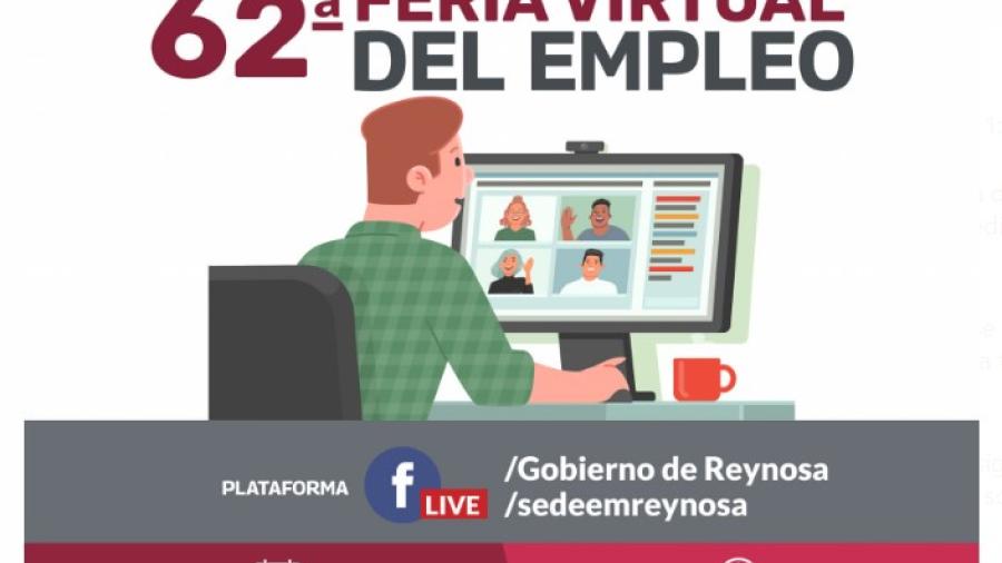 Realizará Gobierno de Reynosa 62ª Feria Virtual del Empleo 
