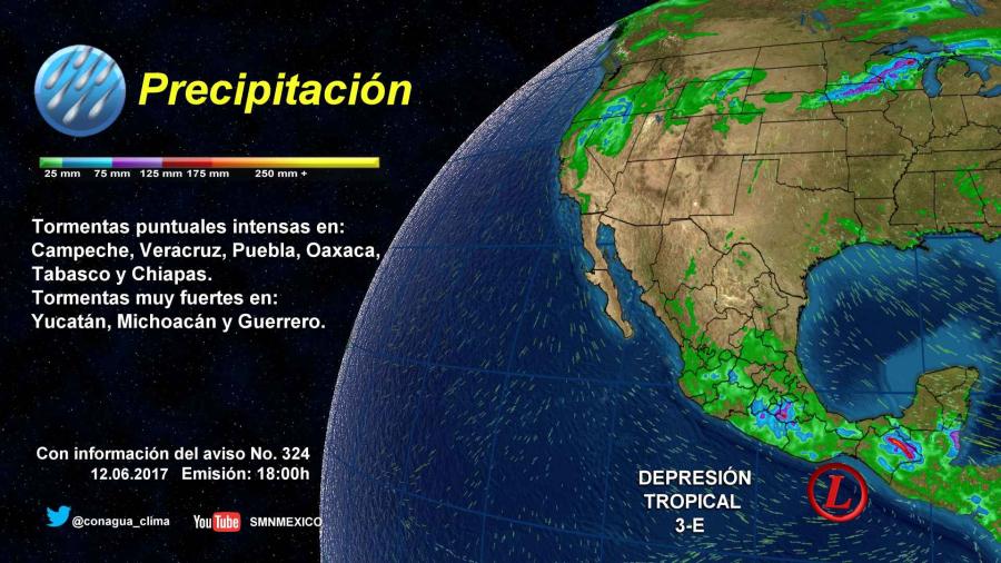 Vientos fuertes en el norte y sur del país