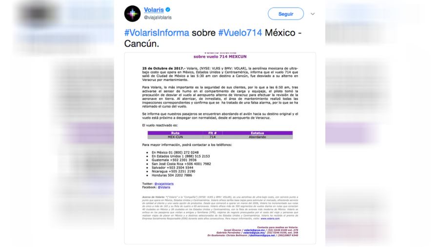 Aterriza avi&oacute;n en Veracruz por alerta de incendio   