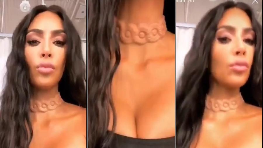 El collar implantado en el cuello de Kim Kardashian