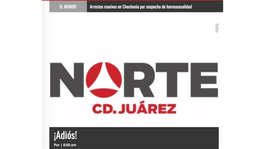 El diario "Norte" de Ciudad Juárez cierra versión impresa