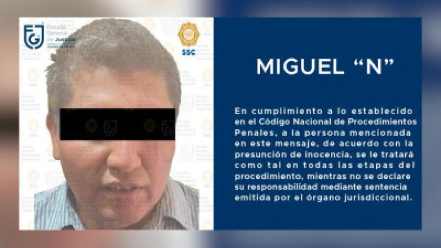 Fiscalía de CDMX confirma que Miguel "N" es un presunto feminicida serial