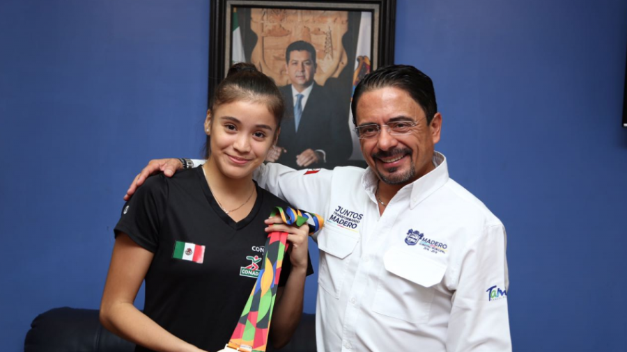 Madero reconoce a Cindy Gallegos destacada gimnasta