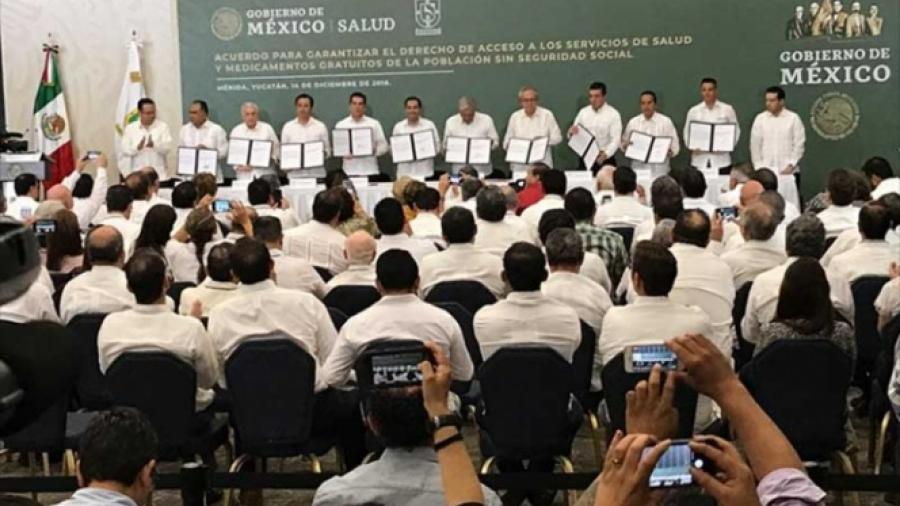 Firma AMLO acuerdo de salud en sureste del pa&iacute;s
