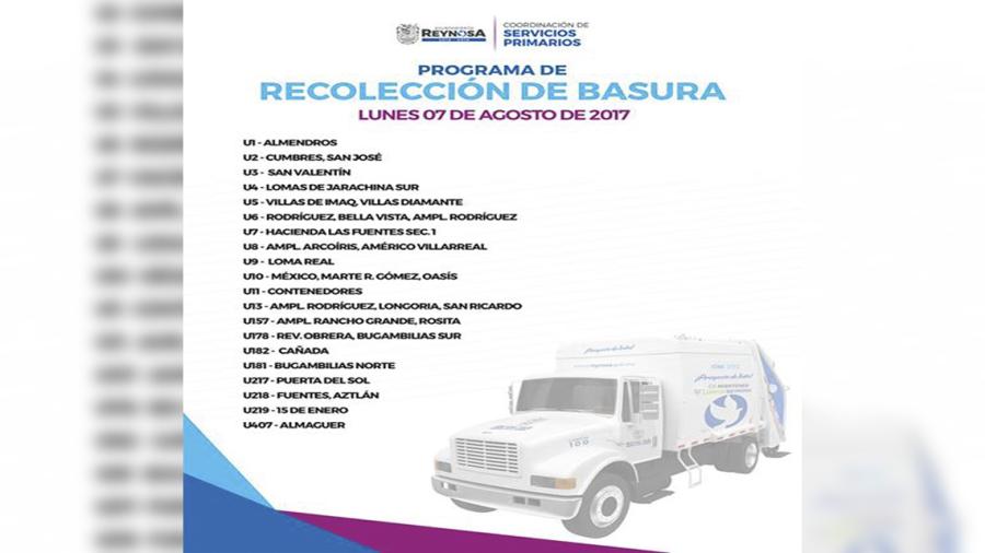 Programa de recolección de basura