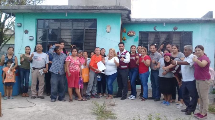 Realiza Roberto Vega trabajo territorial por Morena en Altamira 