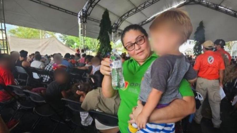 Brinda INM atención humanitaria a 452 personas extranjeras que integraban la caravana migrante