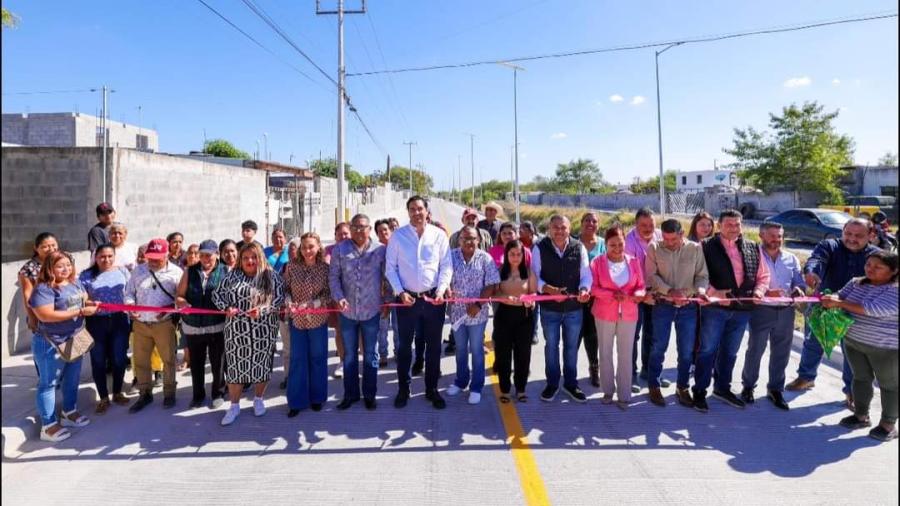 Entregó Carlos Peña Ortiz pavimentación hidráulica por más de 6.5 MDP en Las Palmas