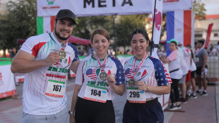 Participa más de 500 corredores en maratón binacional 21k dos Laredos "la Carrera de las Fronteras"