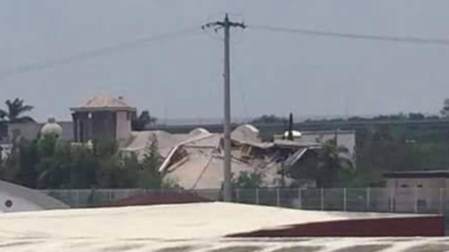Colapsa techo de una casa en Las Haciendas