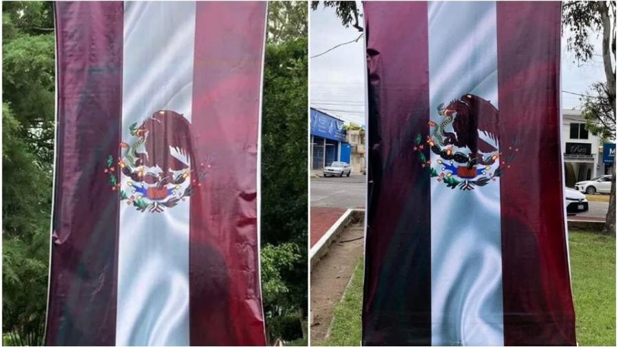 ¡Contra la ley! Gobierno de Nayarit cambia colores de la bandera nacional por los de Morena; Gobernador ofrece disculpas