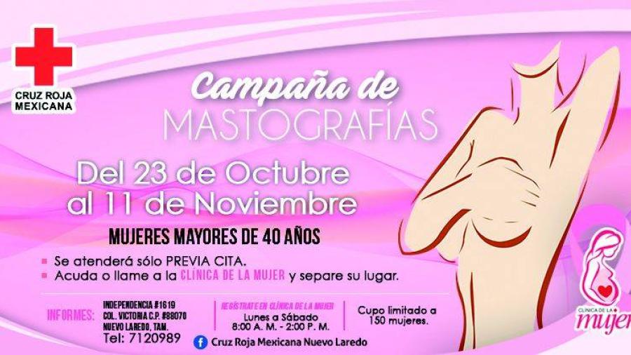 Cruz Roja efectuará mastografías gratuitas