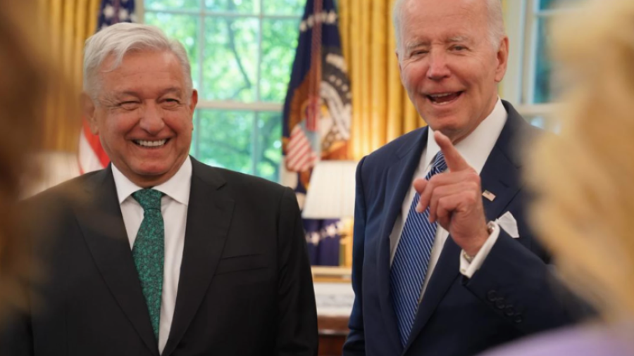 Sostienen AMLO y Biden encuentro bilateral en la Casa Blanca 