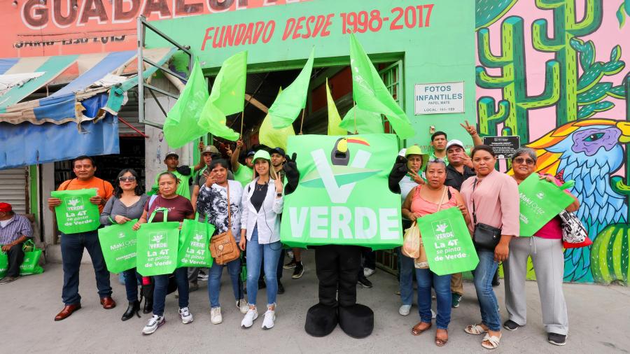 Alcanzó la Ola Verde el Mercado Guadalupano con Maki Ortiz