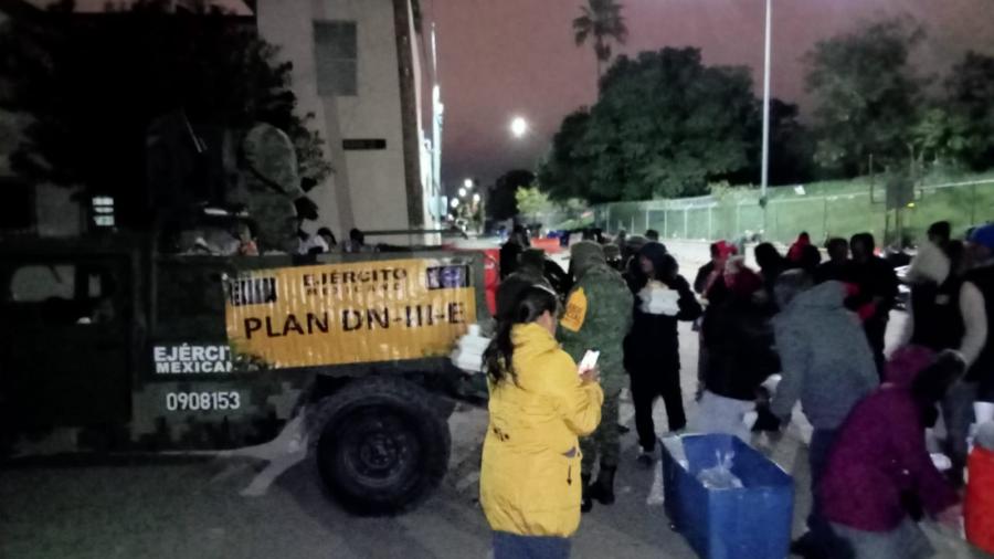 Realizan Protección Civil de Matamoros y SEDENA operativo Carrusel en apoyo de migrantes 