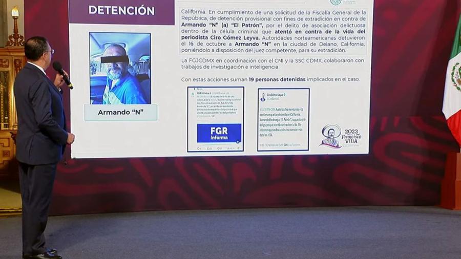 Suman 19 detenidos por atentado contra Ciro Gómez Leyva: SSPC