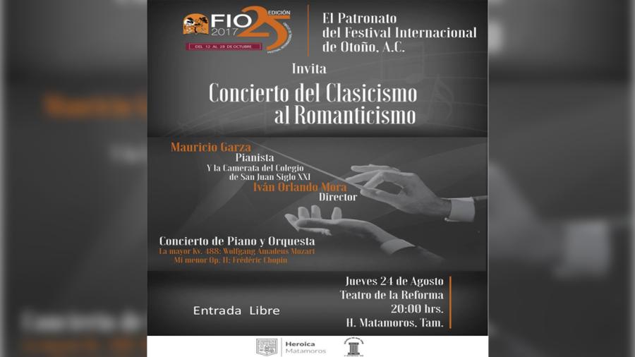 Invita Ayuntamiento a &ldquo;Concierto del Clasicismo al Romanticismo&rdquo;
