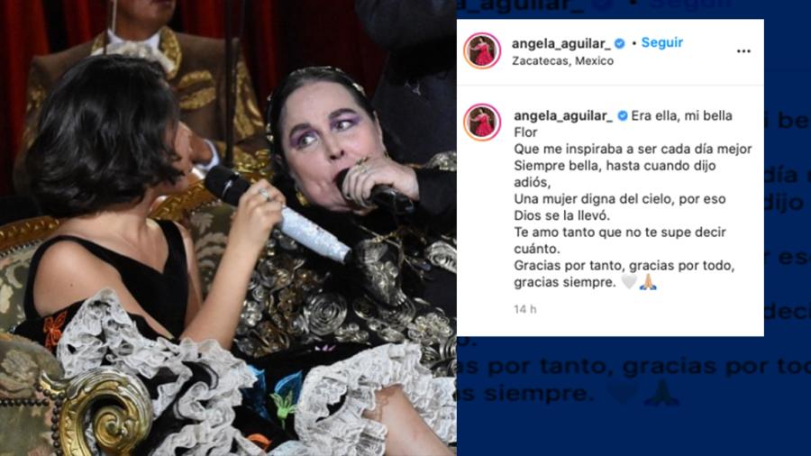 Ángela Aguilar se despide de su abuela Flor Silvestre