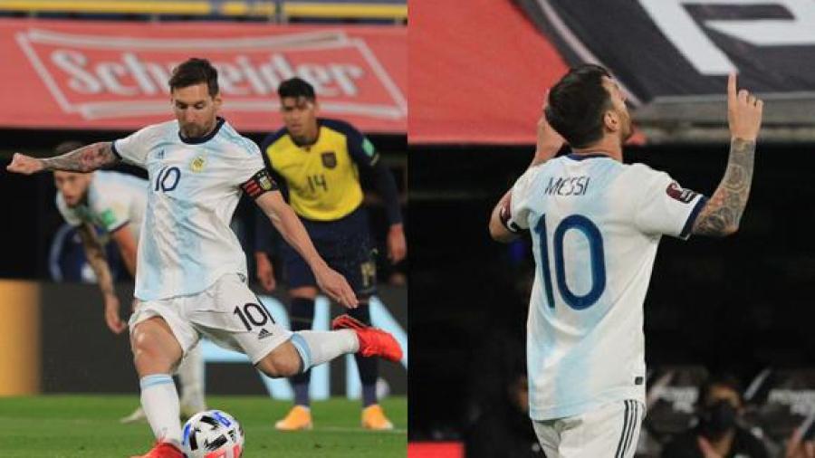 Argentina vence a Ecuador con gol de Messi