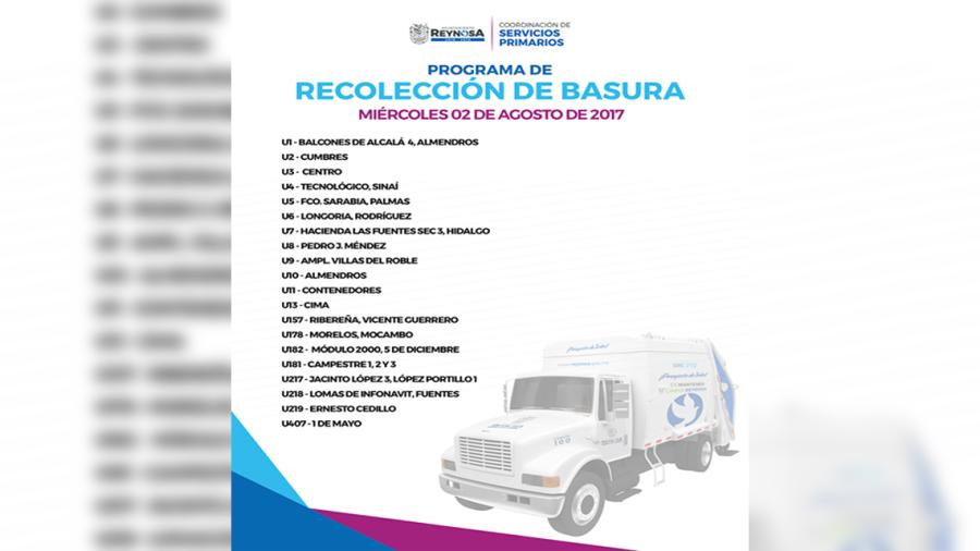 Programa de recolección de basura