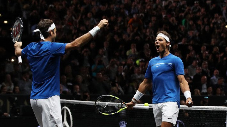 Federer y Nadal triunfan en juego de dobles
