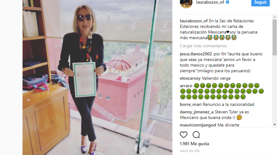 Laura Bozzo presume su nacionalidad mexicana