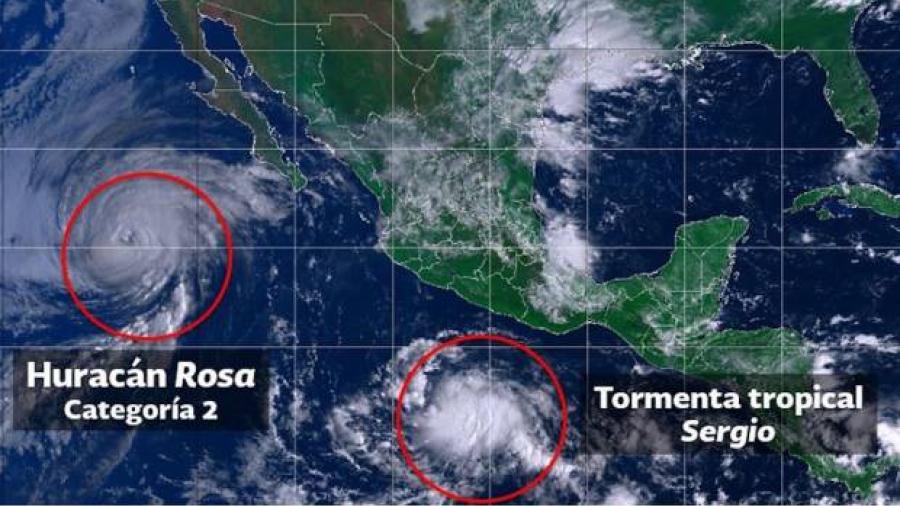 Surge tormenta tropical 'Sergio' en el Pac&iacute;fico