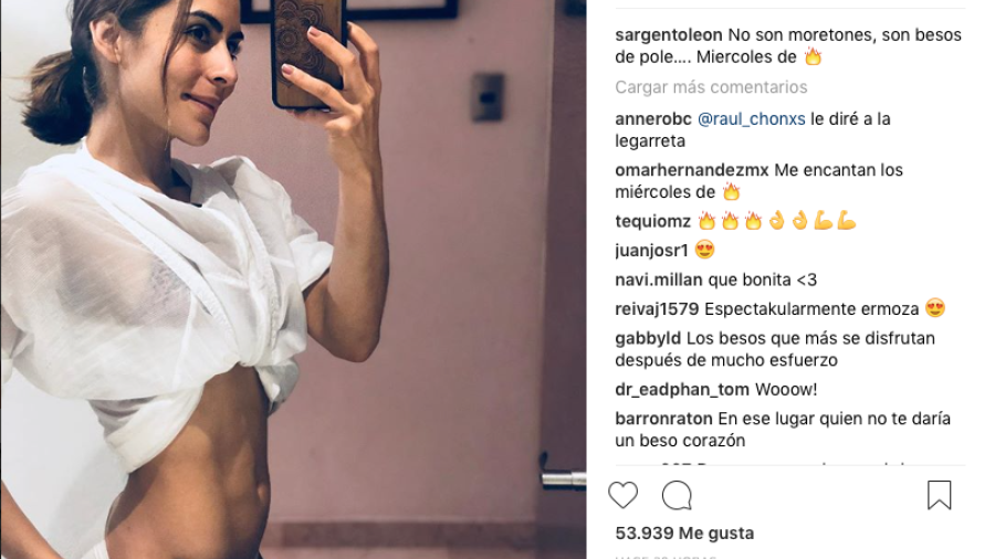 María León muestra sus heridas de pole