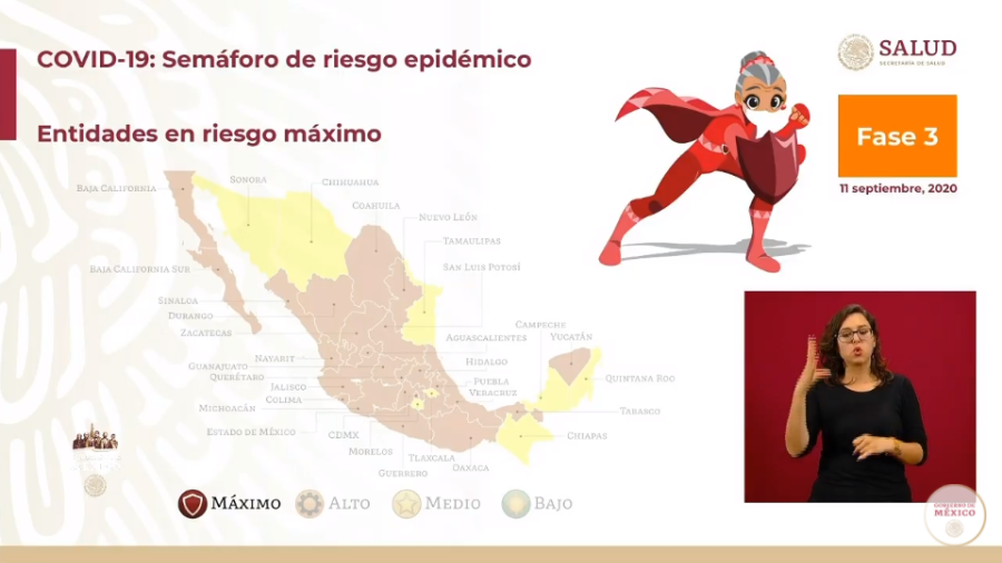 México no mantiene estados en semáforo epidémico rojo 