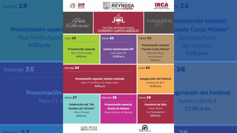 Reynosa Sede del Festival Internacional del Mariachi "Cuando México Canta" 