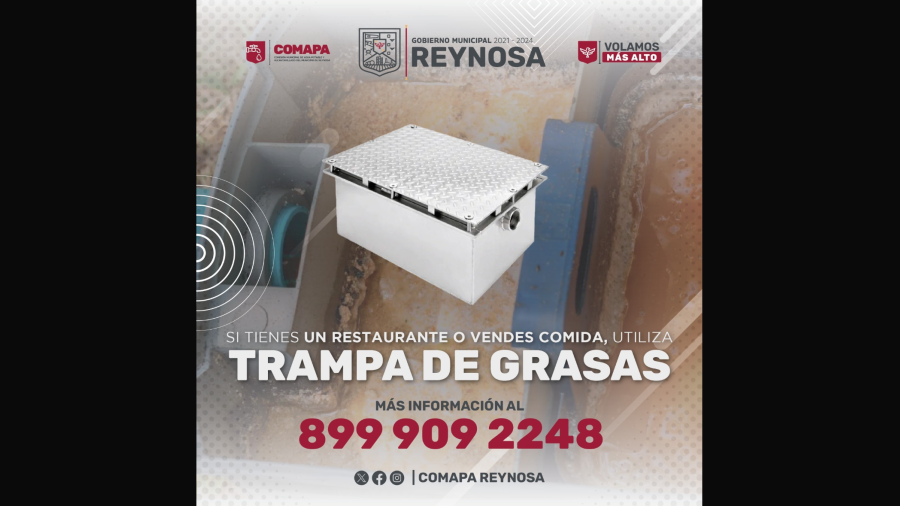 Exhorta Comapa a establecimientos comerciales a contar con trampa de grasas