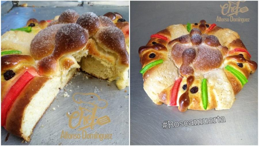 Llega la “roscamuerta”: fusión de pan de muerto y rosca de reyes 