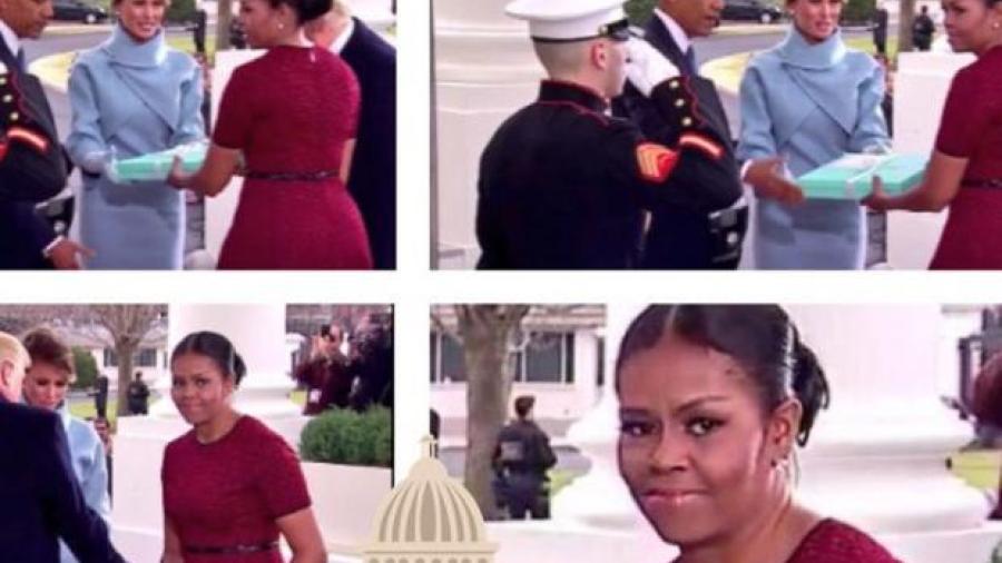 Michelle Obama aclara su expresión tras el regalo de Melania