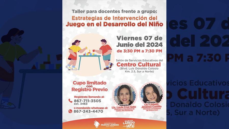 Invita Gobierno Municipal a talleres para fortalecer educación integral de niñas y niños