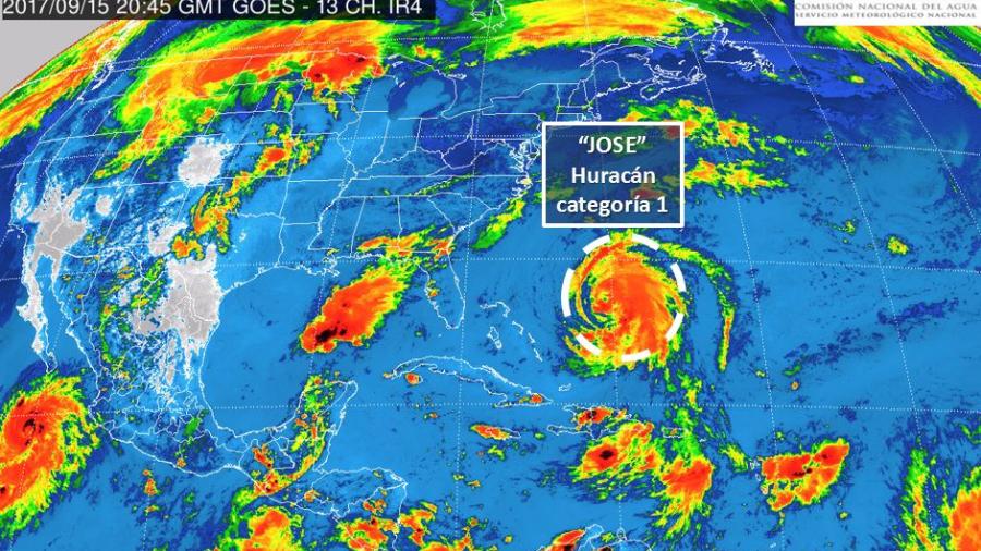 José es huracán categoría 1 y se desplaza lentamente hacia el noreste de EU