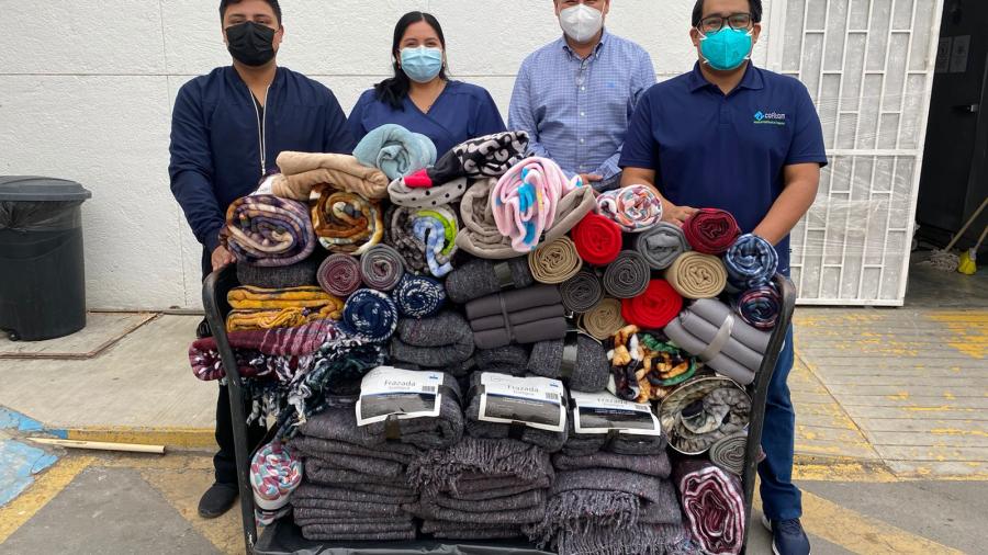 Realizan donaci&oacute;n para el fr&iacute;o 