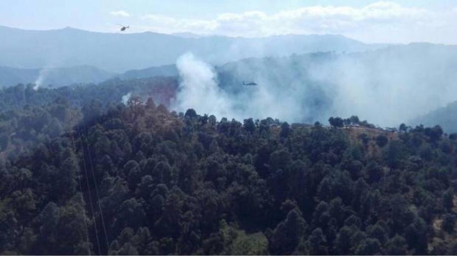 Muere una persona por desplome de helic&oacute;ptero de la SEDENA