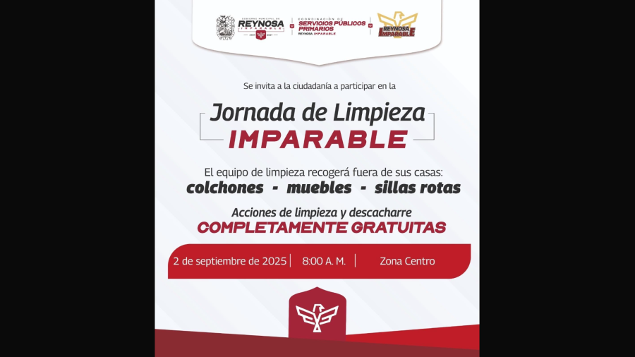 Jornada de Limpieza Imparable en la Zona Centro de Reynosa