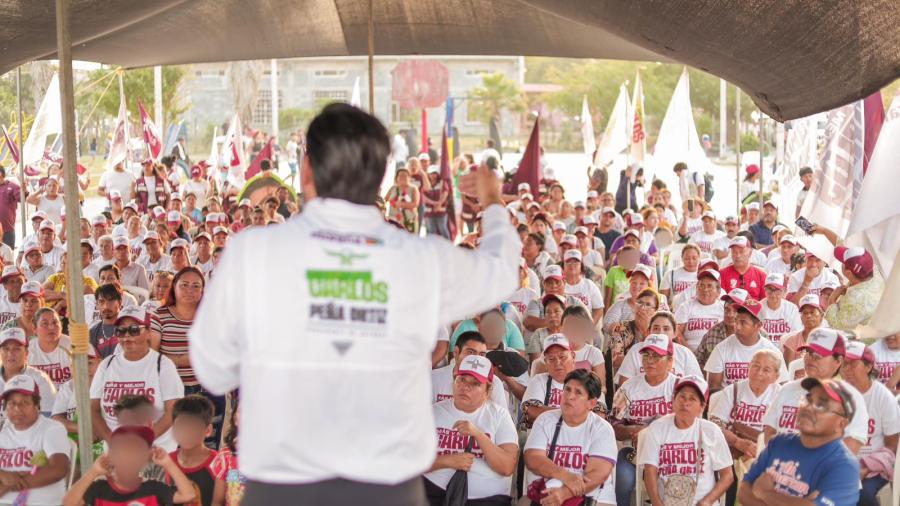 Carlos Peña Ortiz y Claudia Hernández Cierran el Día 36 de la Campaña con Multitudinaria Asistencia en las Colonias Voluntad y Trabajo y Alianza Social