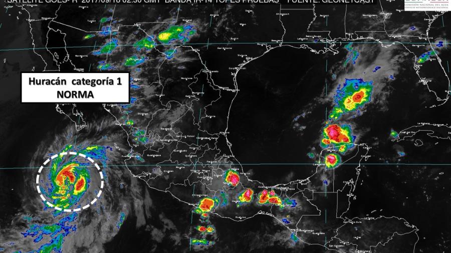 Se convierte Norma en hurac&aacute;n categor&iacute;a 1