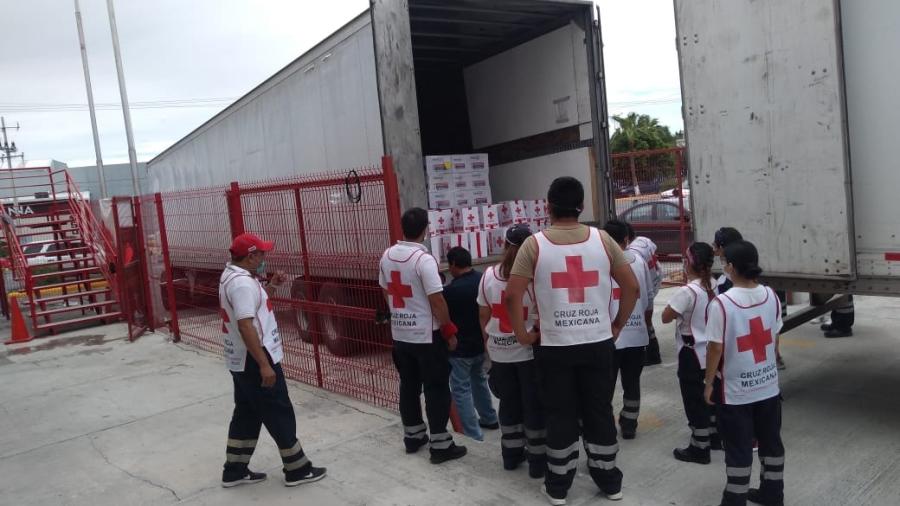 Llega a Reynosa ayuda humanitaria de la Cruz Roja