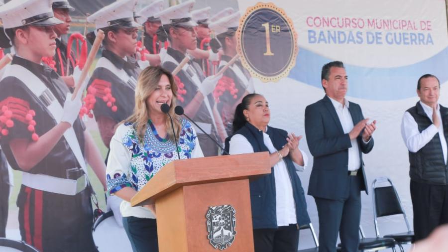 Inauguran Primer Concurso Municipal de Bandas de Guerra