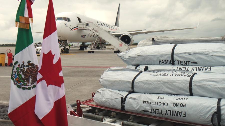Env&iacute;a Canad&aacute; 1500 tiendas de campa&ntilde;a a M&eacute;xico