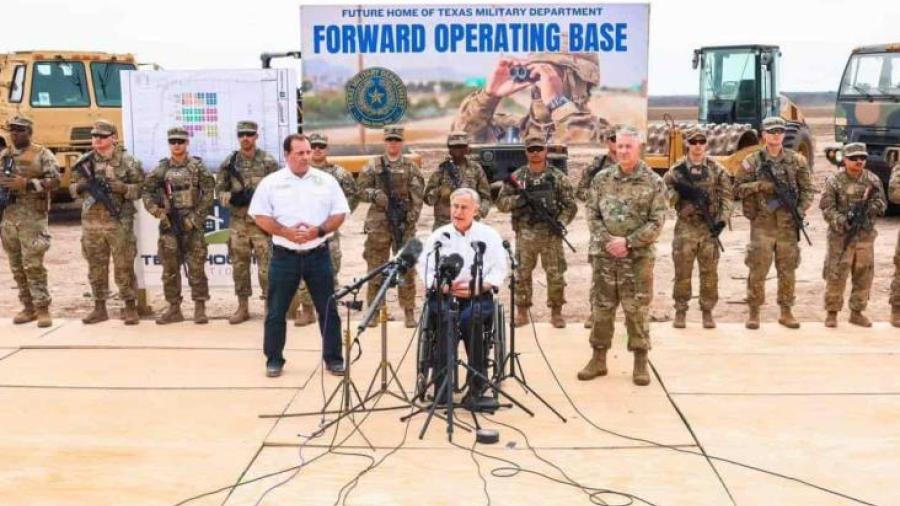 Texas construirá  base militar en frontera con México