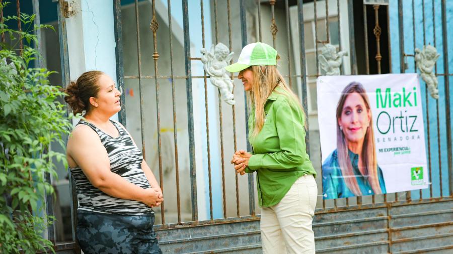 Activaron el Verde con Maki Ortiz en la colonia Ramón Pérez de Reynosa