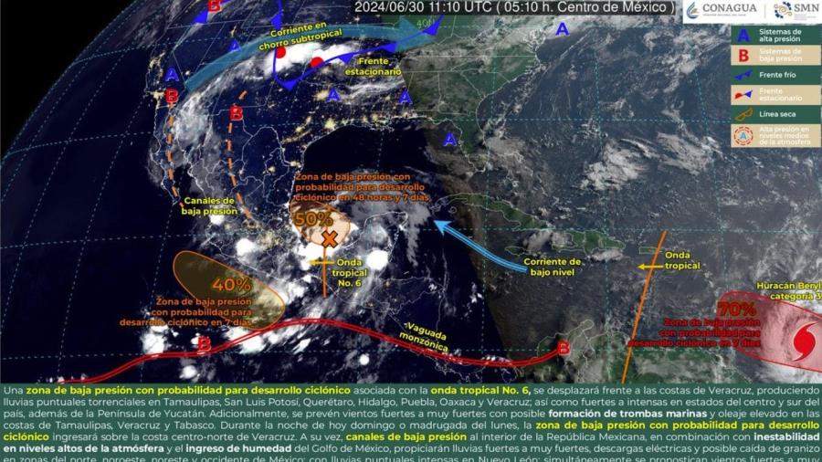 En horas, Beryl se intensificó a Huracán categoría 4