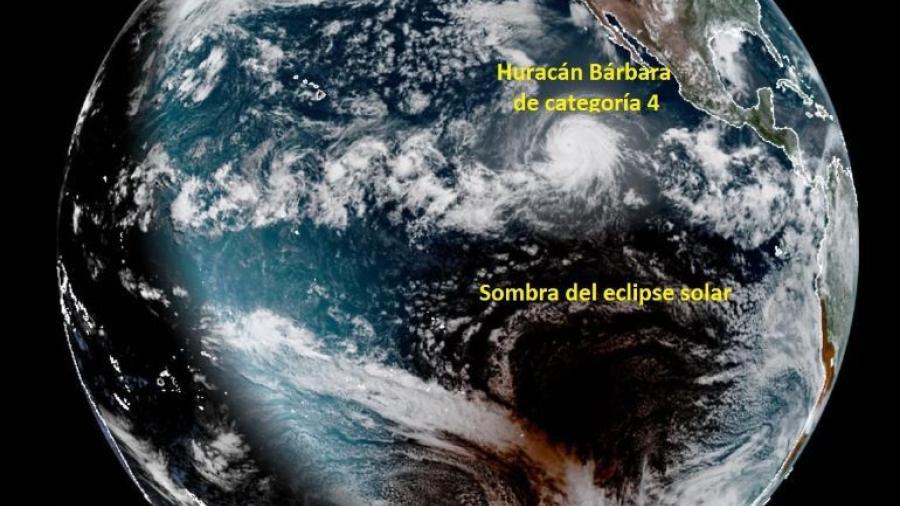 Así se ve el huracán “Barbara” desde el espacio